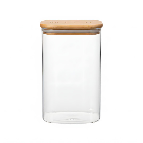 Glass Jar with Wooden Lid XL